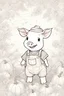 Placeholder: Piggy's Pumpkin Patch Adventure: A jovial piglet, dressed in tiny overalls, happily navigating a pumpkin patch. The overalls have intricate mandala-style patterns, and the clear line art gives a charming, rustic feel. The background is a serene white.