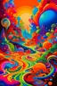 Placeholder: Craft a psychedelic journey through time and space, using oil painting techniques to create a visual feast of colors, patterns, and dimensions."