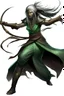 Placeholder: female Shadar-Kai wielding a Whip a whip made out of black thorns