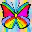 Placeholder: rainbow cartoon butterfly 700 x 700