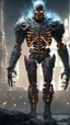 Placeholder: Skeleton batman X Humantorch with ice powers in dark souls , cinematic, 4k, epic Steven Spielberg movie still, sharp focus, emitting diodes, smoke, artillery, sparks, racks, system unit, motherboard, by pascal blanche rutkowski repin artstation hyperrealism painting concept art of detailed character design matte painting, 4 k resolution blade runner