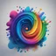 Placeholder: create an interesting blue note with color rainbow and colour backgrounds