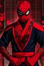 Placeholder: Spider-Man in black and red kimono