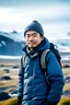 Placeholder: a man from tourist from Taiwan. Traveling in iceland