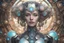 Placeholder: luxe glass robotic goddess, exquisite engraving, enchanted, delicate face, elegant, opal gears cyborg, luxury flowery suit🌷🌼🌿, highly detailed, digital painting, artstation, asymmetrical, concept art, smooth, sharp focus, 8k , trending on artstation, sharp focus, studio photo, intricate details, highly detailed, by greg rutkowski