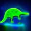 Placeholder: bioluminescent dinosaur