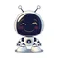 Placeholder: AI LOGO Robot simple, winking face happy
