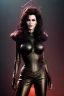 Placeholder: painting of lisa ann as evil queen in black leather pants, , leather, angry, stern look, volumetric lighting, particales,highly detailed,cinematic, deep colours,8, highly detailed, digital painting, artstation, concept art, smooth, sharp focus,