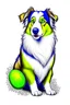 Placeholder: fantasy football logo with australian shepherd