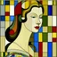 Placeholder: a beautiful woman by Piet Mondrian