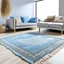 Placeholder: A palish light blue heavenly skies designed in Moroccan rug art