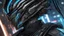 Placeholder: A man wears a black glass Cyberpunk helmet , full helmet Class, Changshan, black and blue color, solo leveling shadow drawing style, neon, intricate details, highly detailed, high details, detailed portrait, masterpiece,ultra detailed, ultra quality