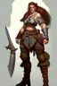 Placeholder: female barbarian dnd character pants