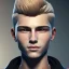 Placeholder: beautiful smooth realistic, black male, 12 y/o boy, blond, extremely sharp detail, finely tuned detail, ultra high definition, 8k, unreal engine 5, ultra sharp focus, smile teeth, happy