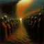 Placeholder: Delivering a eulogy to madness, by Zdzislaw Beksinski, surreal horror