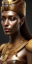 Placeholder: Beautiful brown pharaonic queen, pharaonic dress, clear features, too many details, 4k, 8k, portrait, 3d, fantasy, realistic