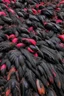 Placeholder: A pile of blood-soaked black feathers