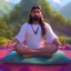 Placeholder: A powerful hindu yogi doing meditation under tree in Himalayas, day light, hd, hyper realistic