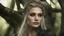 Placeholder: photoreal fourty-year-old gorgeous blonde elf Guardian high priestess of the Eladrin elf goddess with leather skin with mystical eyes looking like rachel weisz wearing dark geen leathers perching on a tree branch at dawn by lee jeffries, otherworldly creature, in the style of fantasy movies, photorealistic, shot on Hasselblad h6d-400c, zeiss prime lens, bokeh like f/0.8, tilt-shift lens 8k, high detail, smooth render, unreal engine 5, cinema 4d, HDR, dust effect, vivid colors