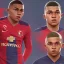 Placeholder: perfect face mbappe, highly detailed, wearing france football