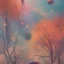 Placeholder:  pastel colors, abstract art , red, orange, white,brown,son, earth, wod, trees, flowers, forest