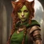 Placeholder: Tabaxi female character from D&D with flowing auburn hair, green eyes, wearing pigtails, ultra HD, realistic, vivid colors, highly detailed, UHD drawing, pen and ink, octane rendering, 8k, photorealistic concept art, soft natural light, volumetric, cinematic quality, trending on ArtStation.