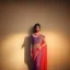 Placeholder: full body photo of a girl in saree in dark room with neon light ,hyperrealistic,detailed,8k,cinematic