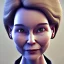 Placeholder: Ursula von der Leyen, adorable Pixar Studio animation style, cute big circular reflective eyes, unreal engine cinematic smooth, intricate detail, portrait of a politician, caricature funny, exagerrated facial expression