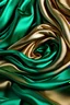 Placeholder: Silk textile, beige, shiny, emerald shades