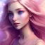 Placeholder: fairy, pink, blonde hair, beautiful, whole face, whole top hair, hyperrealism, masterpiece, expert, cinematic lighting, sharp focus, 8K, pastel, macro lens, woman, detailed, flower