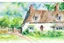 Placeholder: loose watercolour of an English cottage