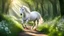 Placeholder: extremely detailed wallpaper, white unicorn run in green forest alley, dynamic pose, spring, morning, beams of light, flowers, (intricate details:1.12), hdr, (intricate details, hyperdetailed:1.15), (cinematic look:1.4), soothing tones, insane details, intricate details, hyperdetailed, low contrast, soft cinematic light, dim colors, exposure blend, hdr, faded, slate gray atmosphere