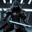 Placeholder: Dark Cyborg Shinobi, cybernetic, stealthy, black-clad, futuristic, ninja, high-tech, augmented, bionic, shadows, mechanical limbs, ancient art, traditional, katana, futuristic shuriken, cybernetic eye, neon-lit, mysterious, haunting, dystopian, deadly precision, ninja stars, robotic assassin, futuristic weapons, cybernetic enhancements, hidden in shadows, cybernetic armor, enigmatic, advanced technology, desolate, cyberpunk, eerie, ninja mastery, glowing cybernetics, concealed blades