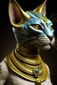 Placeholder: Anthropomorphic cat female Egyptian hyper realistic