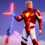 Placeholder: Realistic image of Donald trump super hero, retro style, watchmen style, red white blue colors, white stars, suspenders, latex material, 80s, vibrant color, highly detailed, sky background, concept art, unreal engine 5, god rays, ray tracing, RTX, lumen lighting, ultra detail, volumetric lighting, 3d, finely drawn, high definition, high resolution.