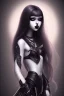 Placeholder: Girl, cute, beautiful, dark shadows, tilted head, black lipstick