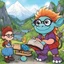 Placeholder: [Elroy Electronic Mountain-Four-Eyed Troll] this is magggie... charming, petite, fragile and mad at the world. Ah, yes, Maggie... what a perfect book character she makes. Meet Maggie and her firends Hopey, Penny Century and Izzy as they find love, parties, food, danger, and the meaning of friendship in "100 Rooms", the lead story in LOVE AND ROCKETS. It all started when Maggie saw the beautiful, black, steel-toed bomber boots in a shop window.