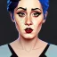 Placeholder: Portrait of a 30 year old witch like Adele and Mary Poppins