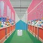 Placeholder: [art by David Hockney] the longest toilet paper in the world, in Charlie's chocolate factory