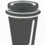 Placeholder: black and white coffee cup with green background