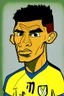 Placeholder: Luis Diaz Colombian soccer player ,cartoon 2d