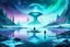 Placeholder: splash screen, alien landscape with a couple , iced lake, fog, cold colors, metallic tones, scifi style, fade colors, utopistic vibe