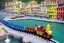 Placeholder: Lego Train in lego riomaggiore italy sea town lego