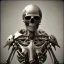 Placeholder: skeleton with blood samurai warrior in hr giger style, steam punk, realistic, made in octane, cinematic, ultra-realistic, extremely detailed octane rendering, 8K, VRAY Super Real ar 2:3, dof photorealistic futuristic 50mm lens hard lighting dark gray tintype photograph, realistic lighting, sepia color