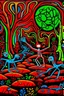 Placeholder: STICK MAN CAVE PAINTING in the style of Hiroshi Nagai