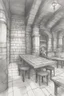 Placeholder: Sketch of the interior of a dnd tavern