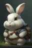 Placeholder: Cute chubby bunny floppy ears adventurer dnd art realism