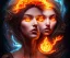 Placeholder: Four doll divine representing each one the one of the four elements: Fire: Earth: Air: Water. Four female figures. Mark Brooks and Dan Mumford, comic book art, perfect, smooth elemental galactic space core. Detailed photograph, WLOP, Unreal Engine 5 volumetric lighting Insanely intricate face hair lashes hyper detailed painting by Ismail Inceoglu Huang Guangjian and Dan Witz Central fantasy art album cover art resolution HD