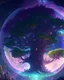 Placeholder: Giant world tree dissolving into sidereal space, fantasy concept, anime style