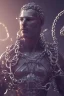 Placeholder: Cyberpunk Greek statue of a man in chains , future classic, unreal engine, epic high details high quality